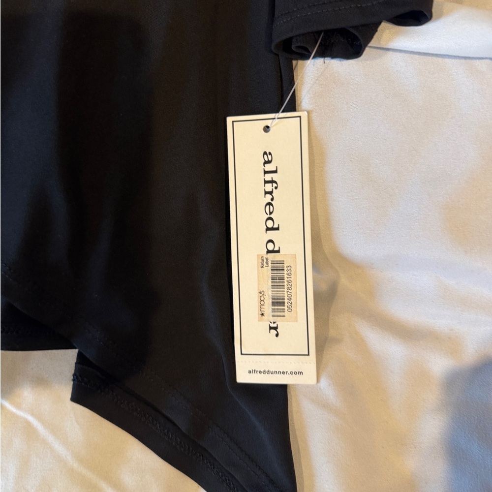 Alfred Dunner NWT Mock Layered Top Large Black Animal Magnetis Ikat Print - Picture 3 of 14
